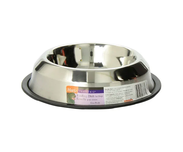 Plato para perrp Hartz Pet Dish - 32 Oz / Acero Inox.