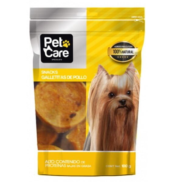 Pet Care Snack galletitas de pollo 100 gr.