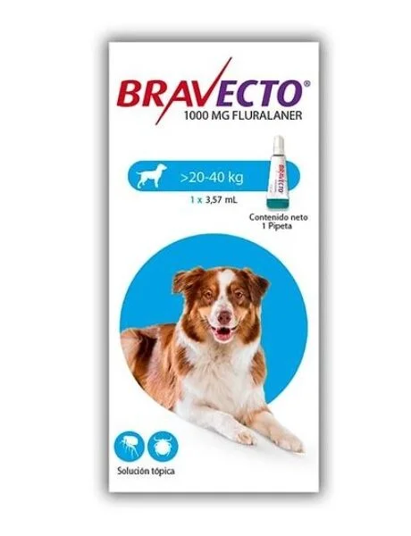 BRAVECTO 1000MG SPOT-ON DOGS (20Kg - 40Kg)