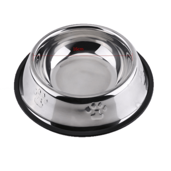 Pet love plato plateado acero
