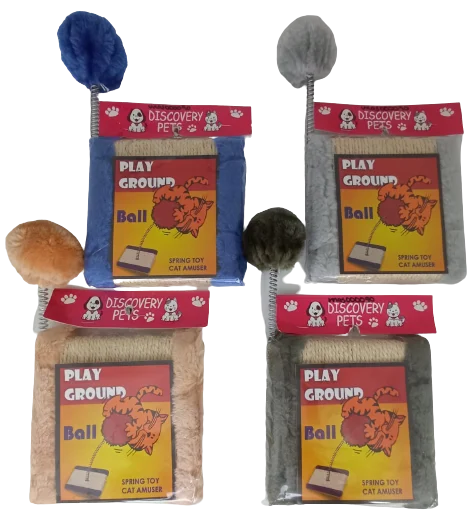 Rascador con pompón para gato