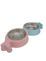 Plato doble de aluminio armable para perros