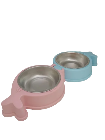 Plato doble de aluminio armable para perros