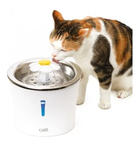 Fuente De Agua Gatos Cat It Acero Inoxidable Y Luz Led