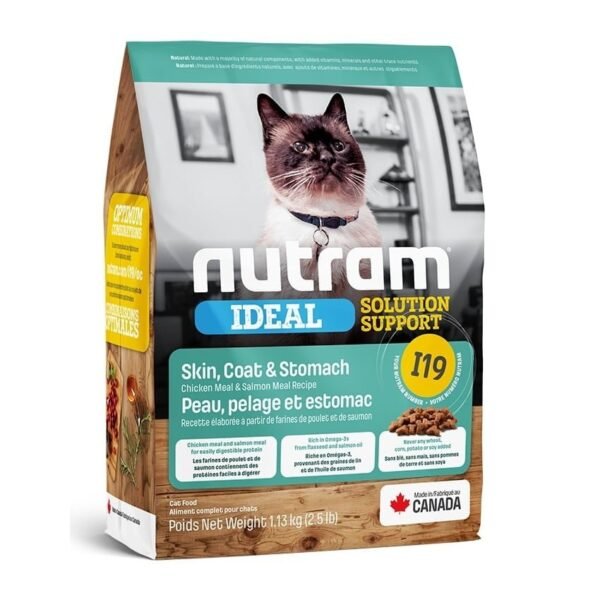 Nutram I19 Ideal Sensitive Skin Coat & Stomach Cat 1.13 Kg