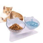 Plato elevado para gatos | Forma de Cabeza de Gato