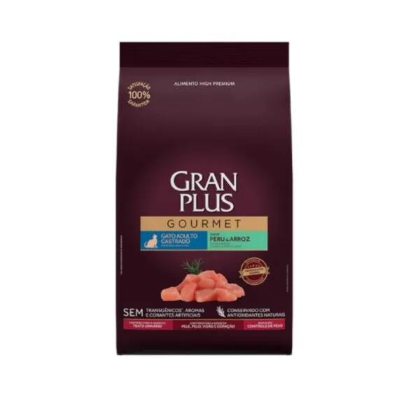 Gran Plus Gourmet Gatos castrados Pavo y arroz