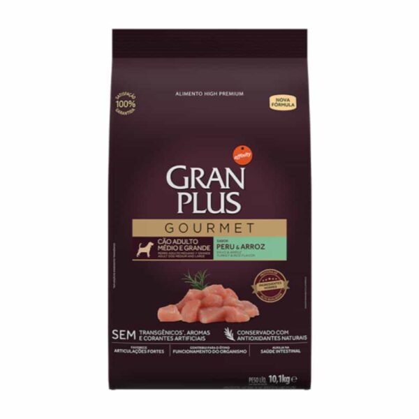 Gran Plus Gourmet Perro Mediano y Grande | Pavo y Arroz 15kg