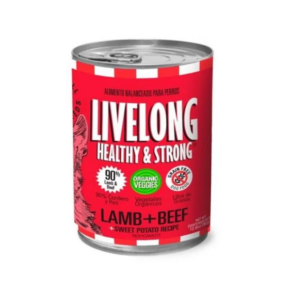 Livelong Dog Res Cordero + Camote 365gr