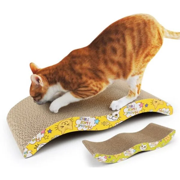 Rascadores para gatos forma corrugada de cartón