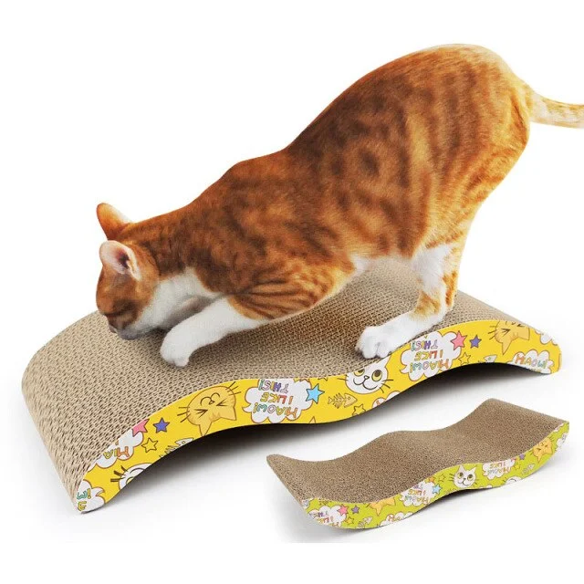 Rascadores para gatos forma corrugada de cartón Rascadores para gatos forma corrugada de cartón