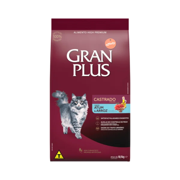 Gran Plus Gatos adultos castrados Atún y arroz