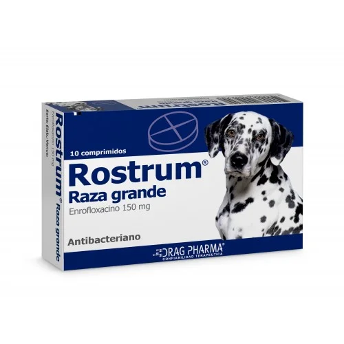 dragpharma rostrum raza grande enrofloxacina 150 mg caja x 10 tabletas pe0003