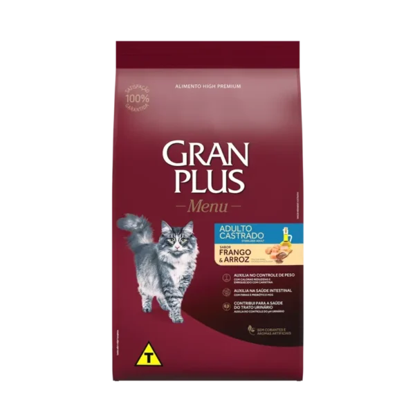 Alimento para gato gran plus gato adulto castrado pollo y arroz en Mastica