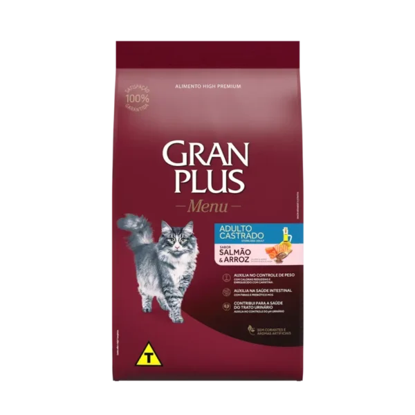 alimento para gato gran plus gatos esterilizados adulto salmon y arroz con entregas a todo Perú