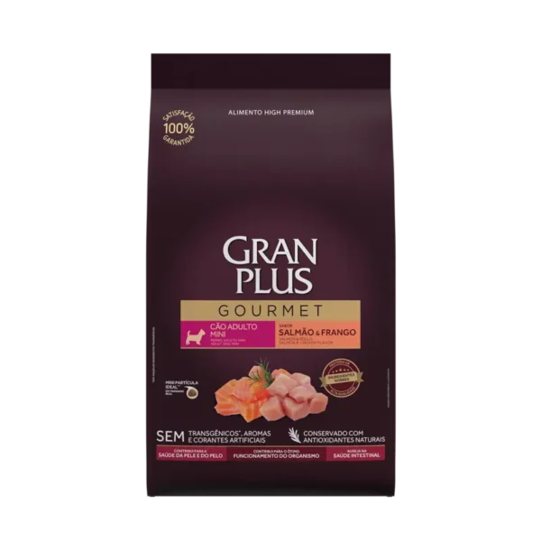 comida para perro super premium de raza pequeña gran plus gourmet perro mini y pequeño salmon y pollo con envio a todo Perú