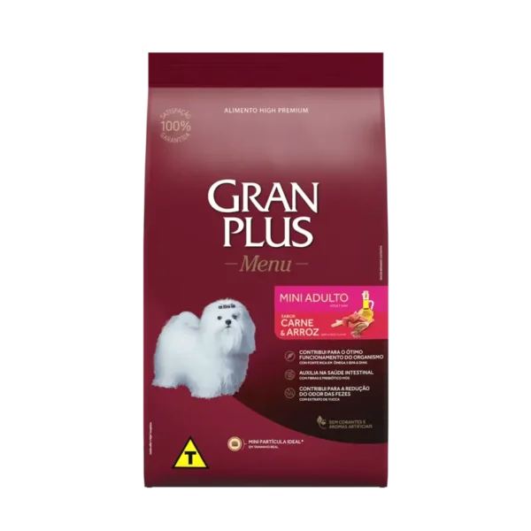 comida para perro gran plus menu perro adulto mini carne y arroz de 3kg al mejor precio de Lima