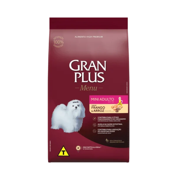 Alimento para perros super premium gran plus perro adulto mini pollo y arroz para raza pequeña