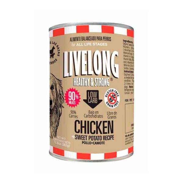 Livelong Dog Pollo + Camote 362gr