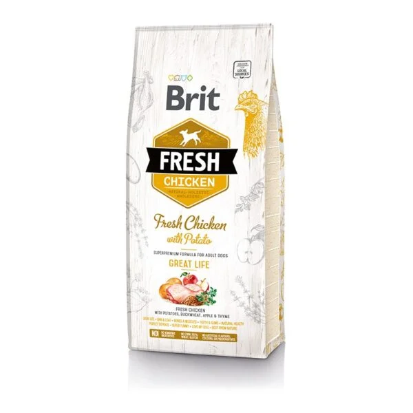 Brit Fresh Chicken with Potato Adult Great Life - Perro Adulto Pollo con Patata