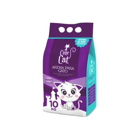 Cute Cat - Arena Bentonita Blanca