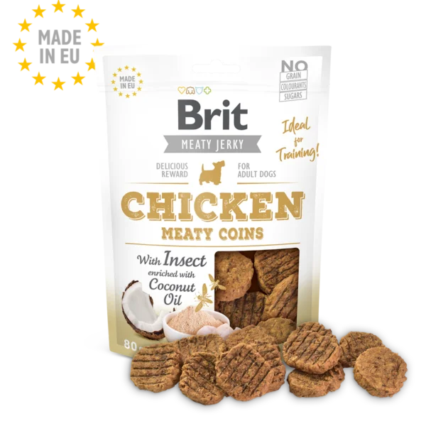 Brit Jerky Snack Pollo Meaty Coins 80 gr