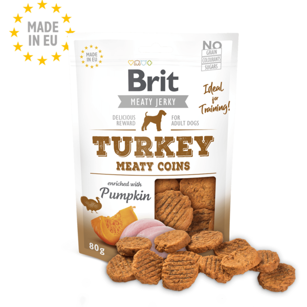 Brit Jerky Snack Pavo Meaty Coins
