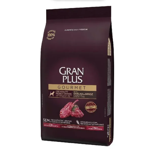 Gran Plus Gourmet Perro Mediano Y Grande Sabor Cordero & Arroz 3 Kg