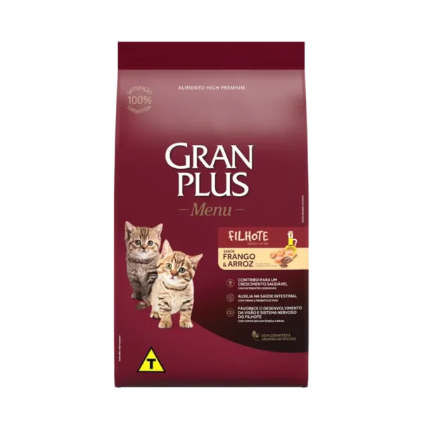 comida para gatitos gran plus pollo y arroz 10kg en mastica