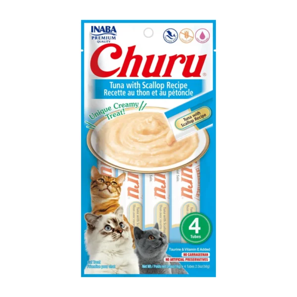 Churu skin & coat - Receta atún con vieiras x 4 unidades