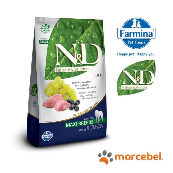 N&D Canine Maxi Breeds Cordero y Blueberry 10.1 Kg | Farmina