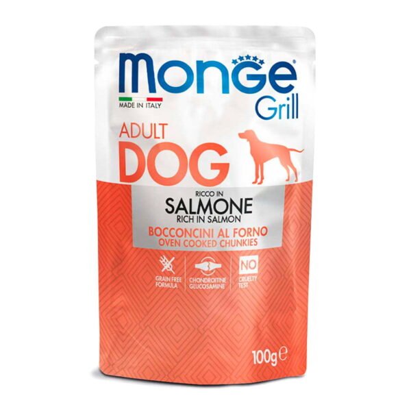 MONGE CANINE GRILL SALMON SACHET 100 G
