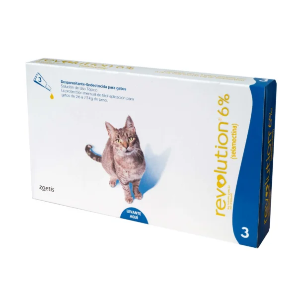 Revolution 6 % x 0.75 ML Felinos (Azul) (2.6 – 7.5 Kg)