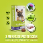imagen de perrito en empaque de antipulga fluralab