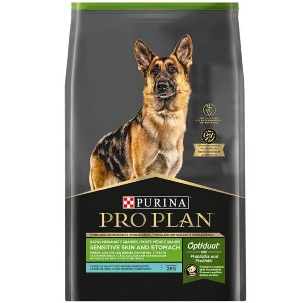Pro Plan Sensitive Skin and stomach Pavo Razas Medianas y Grandes