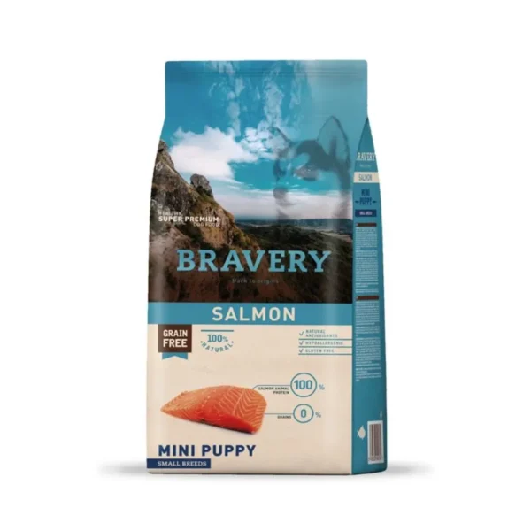 Bravery salmon mini puppy small breeds, la mejor nutrición para tu mascota en Mastica