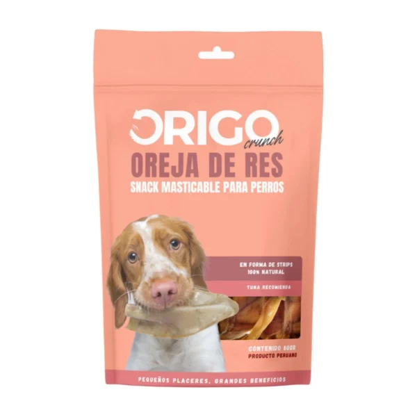 Orejas de res para perro