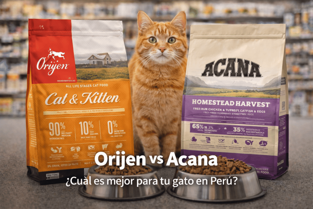 Orijen vs Acana: ¿Cuál es mejor alimento para tu perro o gato en Perú? ¿Orijen o Acana para tu gato?