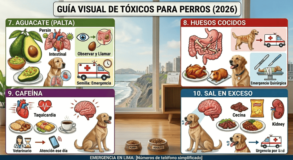 Guía visual de tóxicos para perros