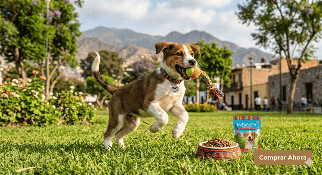 cachorro sano y feliz bien alimentado en Peru
